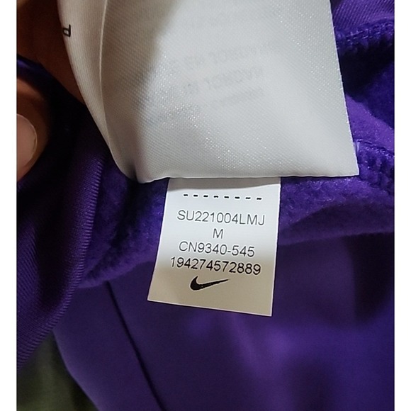 Nike Therma All-Time Hoodie Purple Full Zip Training Active Sport M - Picture 8 of 10